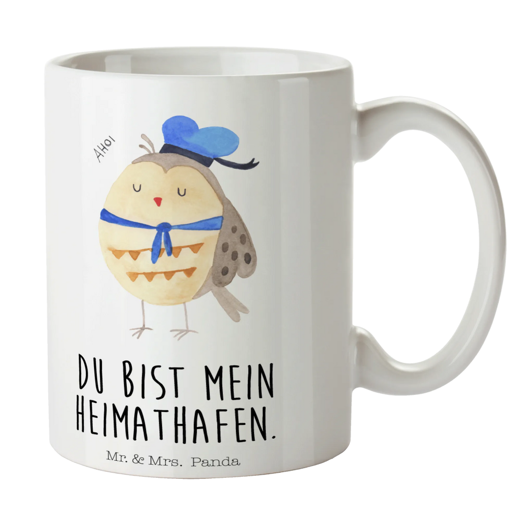 Tasse Eule Matrose Tasse, Kaffeetasse, Teetasse, Becher, Kaffeebecher, Teebecher, Keramiktasse, Porzellantasse, Büro Tasse, Geschenk Tasse, Tasse Sprüche, Tasse Motive, Kaffeetassen, Tasse bedrucken, Designer Tasse, Cappuccino Tassen, Schöne Teetassen, Eule, Eule Spruch, Eule Deko, Owl, Wortspiel lustig, Matrose, Freundin, Ehe, Seefahrer, Heimathafen, Hochzeitstag Geschenk