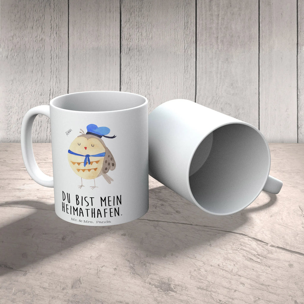 Tasse Eule Matrose Tasse, Kaffeetasse, Teetasse, Becher, Kaffeebecher, Teebecher, Keramiktasse, Porzellantasse, Büro Tasse, Geschenk Tasse, Tasse Sprüche, Tasse Motive, Kaffeetassen, Tasse bedrucken, Designer Tasse, Cappuccino Tassen, Schöne Teetassen, Eule, Eule Spruch, Eule Deko, Owl, Wortspiel lustig, Matrose, Freundin, Ehe, Seefahrer, Heimathafen, Hochzeitstag Geschenk