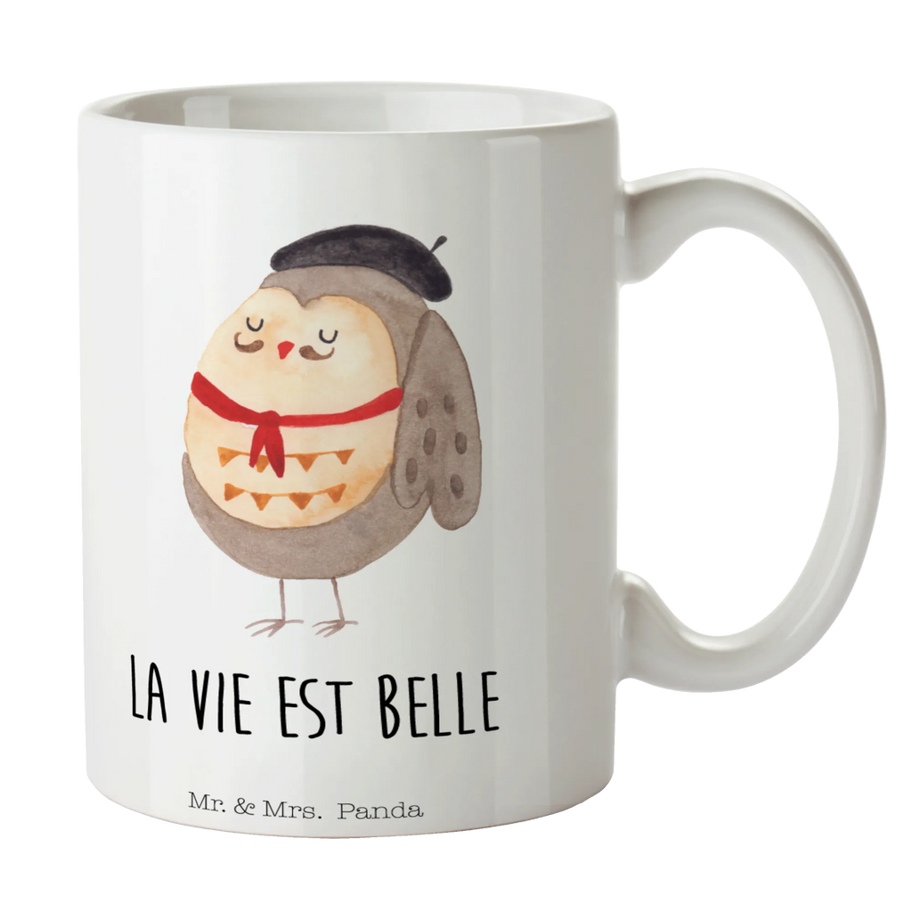 Tasse Eule Frankreich Tasse, Kaffeetasse, Teetasse, Becher, Kaffeebecher, Teebecher, Keramiktasse, Porzellantasse, Büro Tasse, Geschenk Tasse, Tasse Sprüche, Tasse Motive, Kaffeetassen, Tasse bedrucken, Designer Tasse, Cappuccino Tassen, Schöne Teetassen, Eule, Eulen, Eule Deko, Owl, hibou, La vie est belle, das Leben ist schön, Spruch schön, Spruch Französisch, Frankreich