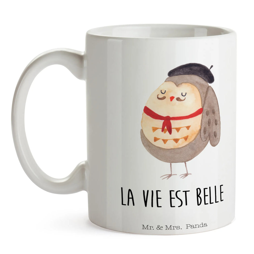 Tasse Eule Frankreich Tasse, Kaffeetasse, Teetasse, Becher, Kaffeebecher, Teebecher, Keramiktasse, Porzellantasse, Büro Tasse, Geschenk Tasse, Tasse Sprüche, Tasse Motive, Kaffeetassen, Tasse bedrucken, Designer Tasse, Cappuccino Tassen, Schöne Teetassen, Eule, Eulen, Eule Deko, Owl, hibou, La vie est belle, das Leben ist schön, Spruch schön, Spruch Französisch, Frankreich