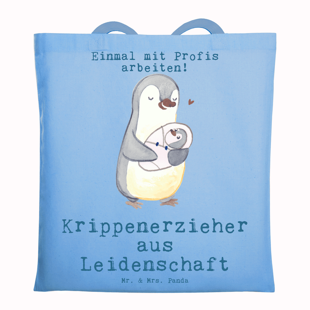 Tragetasche Krippenerzieher aus Leidenschaft Beuteltasche, Beutel, Einkaufstasche, Jutebeutel, Stoffbeutel, Tasche, Shopper, Umhängetasche, Strandtasche, Schultertasche, Stofftasche, Tragetasche, Badetasche, Jutetasche, Einkaufstüte, Laptoptasche, Beruf, Ausbildung, Jubiläum, Abschied, Rente, Kollege, Kollegin, Geschenk, Schenken, Arbeitskollege, Mitarbeiter, Firma, Danke, Dankeschön, Krippenerzieher, Kindertagesstätte, KITA, Eröffnung, Erzieher, Pädagoge