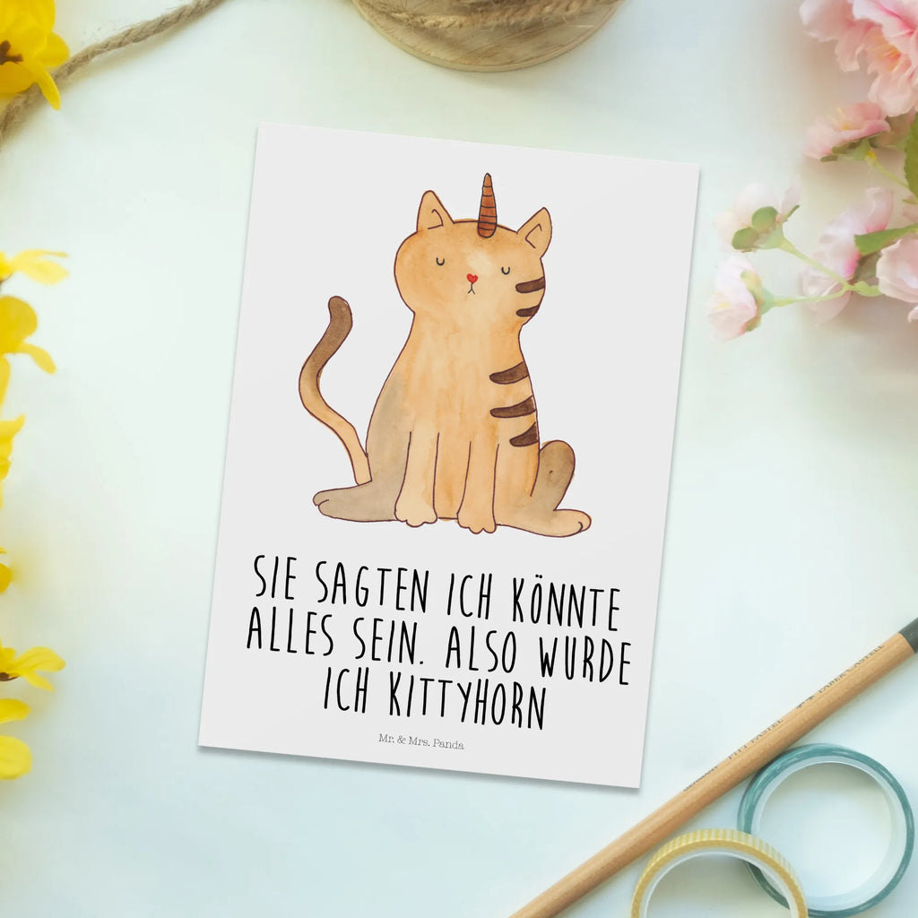 Postkarte Einhorn Katze Postkarte, Karte, Geschenkkarte, Grußkarte, Einladung, Ansichtskarte, Geburtstagskarte, Einladungskarte, Dankeskarte, Ansichtskarten, Einladung Geburtstag, Einladungskarten Geburtstag, Einhorn, Einhörner, Einhorn Deko, Pegasus, Unicorn, Katzer, Mieze, Regenbogen, Glitzer, Einhornpower, Erwachsenwerden, Katze, Katzenhorn, Einhornkatze, Kittyhorn