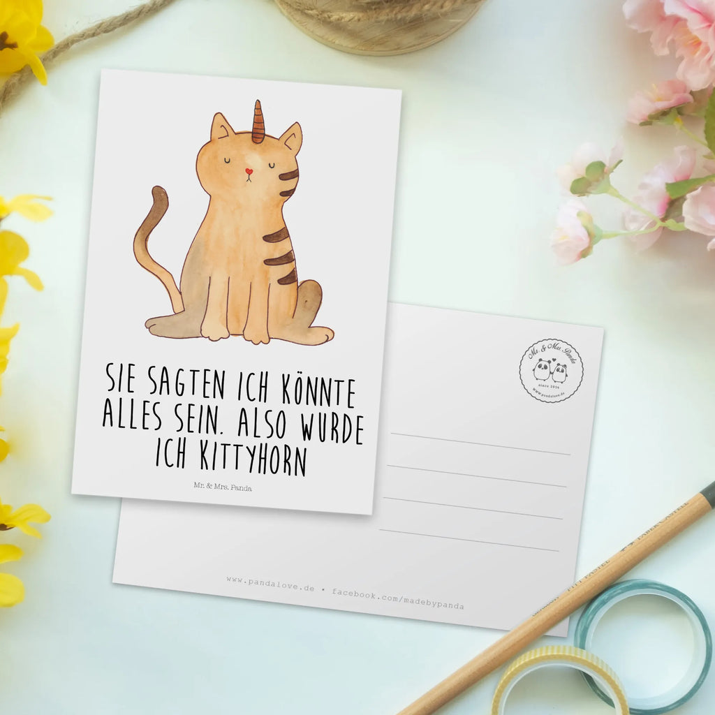 Postkarte Einhorn Katze Postkarte, Karte, Geschenkkarte, Grußkarte, Einladung, Ansichtskarte, Geburtstagskarte, Einladungskarte, Dankeskarte, Ansichtskarten, Einladung Geburtstag, Einladungskarten Geburtstag, Einhorn, Einhörner, Einhorn Deko, Pegasus, Unicorn, Katzer, Mieze, Regenbogen, Glitzer, Einhornpower, Erwachsenwerden, Katze, Katzenhorn, Einhornkatze, Kittyhorn