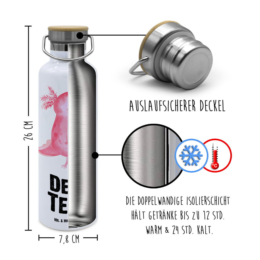 Personalisierte Trinkflasche Axolotl glücklich Personalisierte Trinkflasche, Trinkflasche mit Namen, Trinkflasche bedrucken, Flasche personalisiert, Trinkflasch mit Aufdruck, Trinkflasche Werbegeschenk, Namensaufdruck Trinkflasche, Sportflasche personalisiert, Trinkflasche Sport, Axolotl, Molch, Axolot, Schwanzlurch, Lurch, Lurche, Motivation, gute Laune