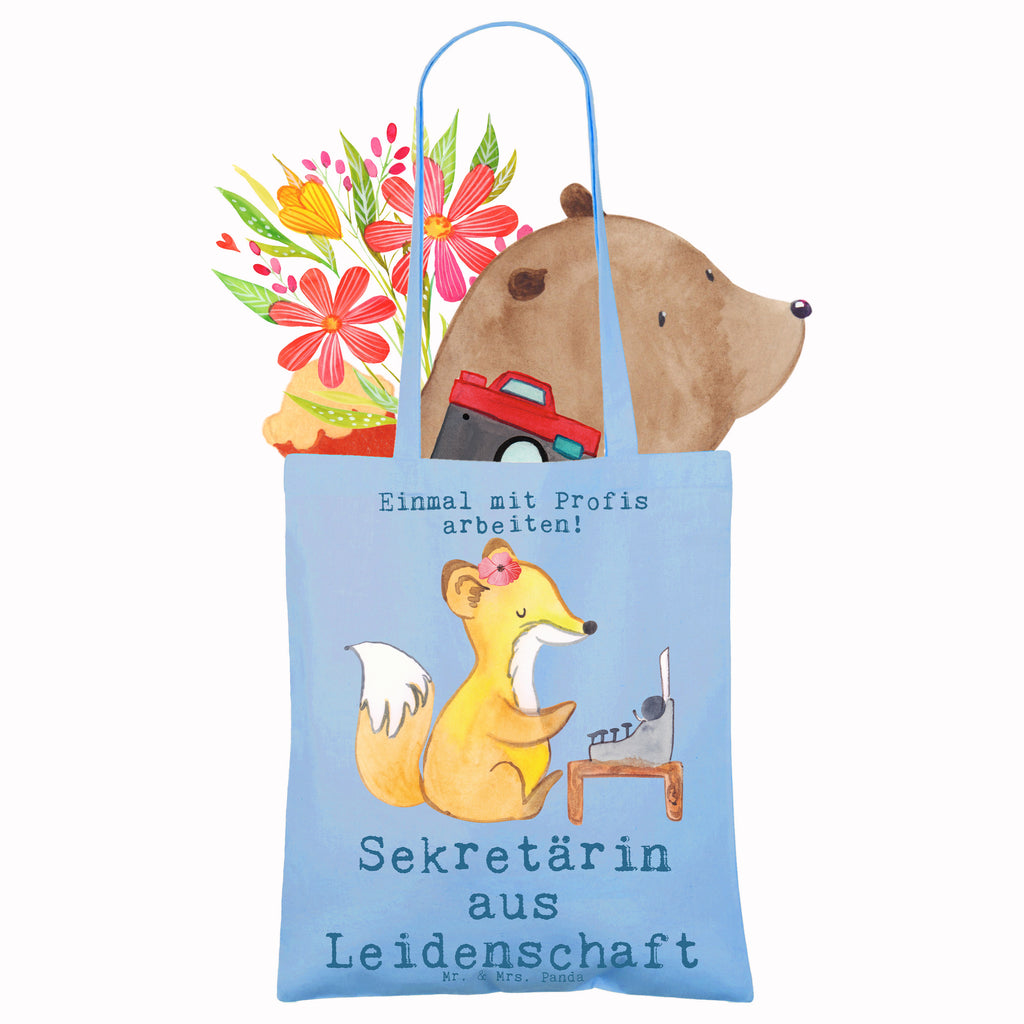 Tragetasche Sekretärin aus Leidenschaft Beuteltasche, Beutel, Einkaufstasche, Jutebeutel, Stoffbeutel, Tasche, Shopper, Umhängetasche, Strandtasche, Schultertasche, Stofftasche, Tragetasche, Badetasche, Jutetasche, Einkaufstüte, Laptoptasche, Beruf, Ausbildung, Jubiläum, Abschied, Rente, Kollege, Kollegin, Geschenk, Schenken, Arbeitskollege, Mitarbeiter, Firma, Danke, Dankeschön