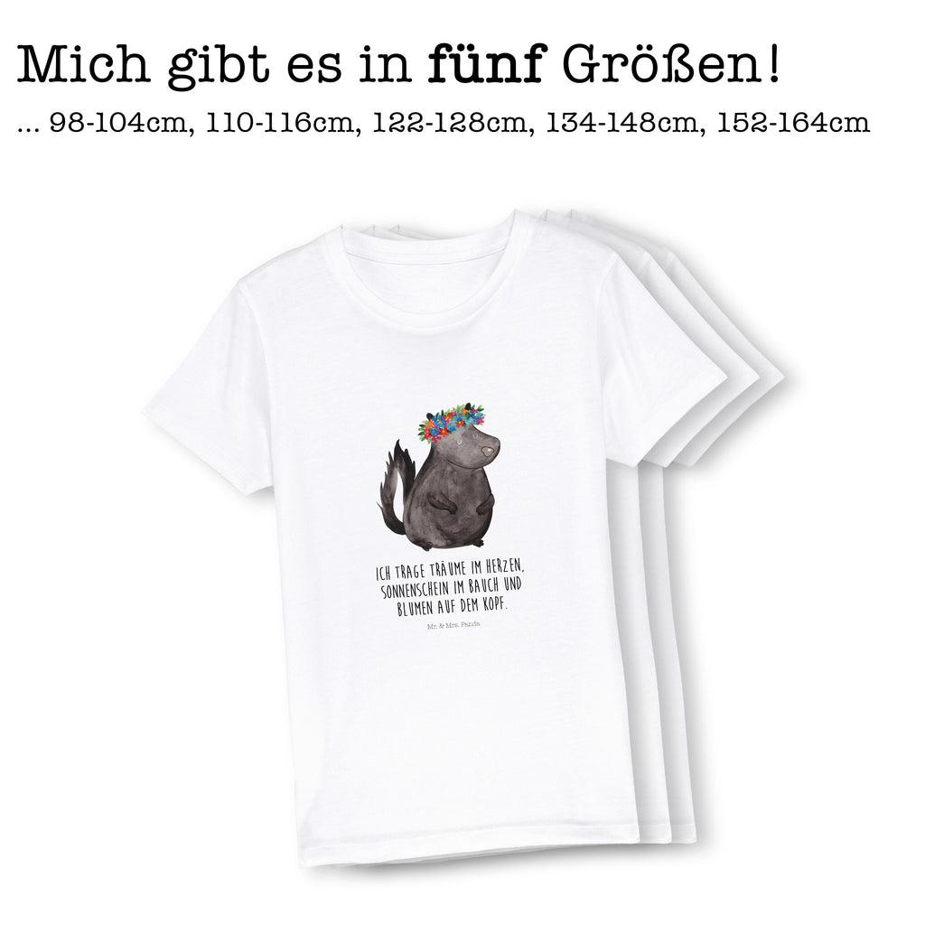 Organic Kinder T-Shirt Stinktier Mädchen Kinder T-Shirt, Kinder T-Shirt Mädchen, Kinder T-Shirt Jungen, Stinktier, Skunk, Wildtier, Raubtier, Stinker, Stinki, Yoga, Namaste, Lebe, Liebe, Lache