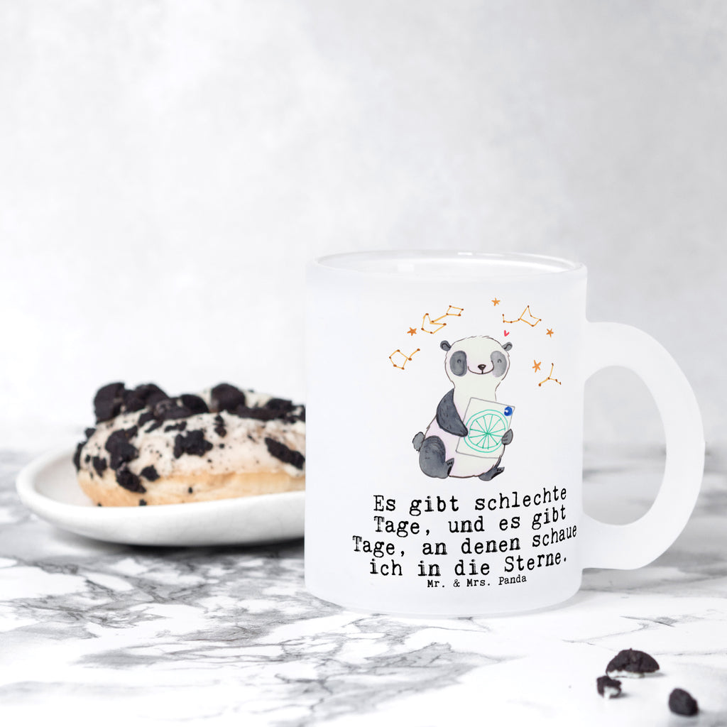 Teetasse Panda Astrologie Teetasse, Teeglas, Teebecher, Tasse mit Henkel, Tasse, Glas Teetasse, Teetasse aus Glas, Geschenk, Sport, Sportart, Hobby, Schenken, Danke, Dankeschön, Auszeichnung, Gewinn, Sportler, Astrologie, Horoskop, Sternbilder