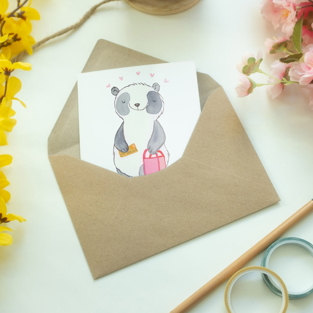 Personalisierte Grußkarte Panda Beste Shoppingbegleitung der Welt Personalisierte Grußkarte, Personalisiertere Klappkarte, Personalisierte Einladungskarte, Personalisierte Glückwunschkarte, Personalisierte Hochzeitskarte, Personalisierte Geburtstagskarte, Grußkarte mit Namen, Grußkarte selber drucken, Grußkarte selbst gestalten, Grußkarte mit persönlichen Nachrichten, Grußkarte als Geldgeschenk, Grußkarten personalisiert, Personalisierte Karte, für, Dankeschön, Geschenk, Schenken, Geburtstag, Geburtstagsgeschenk, Geschenkidee, Danke, Bedanken, Mitbringsel, Freude machen, Geschenktipp, Shoppingbegleitung, Shoppingpartner, Begleitung, Shoppen, Partner, Freundin, Freund, bff, Shopping, Einkaufen, Shopping-Queen, Queen, Bester