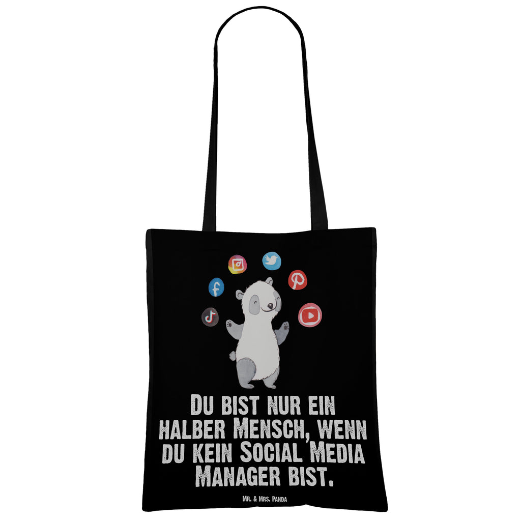 Tragetasche Social Media Manager mit Herz Beuteltasche, Beutel, Einkaufstasche, Jutebeutel, Stoffbeutel, Tasche, Shopper, Umhängetasche, Strandtasche, Schultertasche, Stofftasche, Tragetasche, Badetasche, Jutetasche, Einkaufstüte, Laptoptasche, Beruf, Ausbildung, Jubiläum, Abschied, Rente, Kollege, Kollegin, Geschenk, Schenken, Arbeitskollege, Mitarbeiter, Firma, Danke, Dankeschön