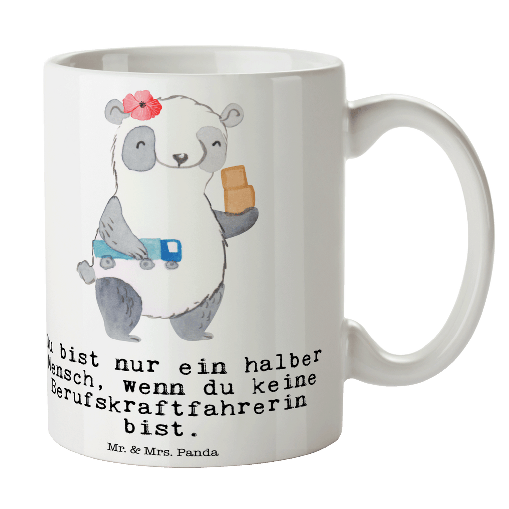 Tasse Berufskraftfahrerin mit Herz Tasse, Kaffeetasse, Teetasse, Becher, Kaffeebecher, Teebecher, Keramiktasse, Porzellantasse, Büro Tasse, Geschenk Tasse, Tasse Sprüche, Tasse Motive, Kaffeetassen, Tasse bedrucken, Designer Tasse, Cappuccino Tassen, Schöne Teetassen, Beruf, Ausbildung, Jubiläum, Abschied, Rente, Kollege, Kollegin, Geschenk, Schenken, Arbeitskollege, Mitarbeiter, Firma, Danke, Dankeschön