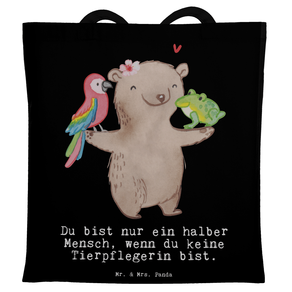 Tragetasche Tierpflegerin mit Herz Beuteltasche, Beutel, Einkaufstasche, Jutebeutel, Stoffbeutel, Tasche, Shopper, Umhängetasche, Strandtasche, Schultertasche, Stofftasche, Tragetasche, Badetasche, Jutetasche, Einkaufstüte, Laptoptasche, Beruf, Ausbildung, Jubiläum, Abschied, Rente, Kollege, Kollegin, Geschenk, Schenken, Arbeitskollege, Mitarbeiter, Firma, Danke, Dankeschön