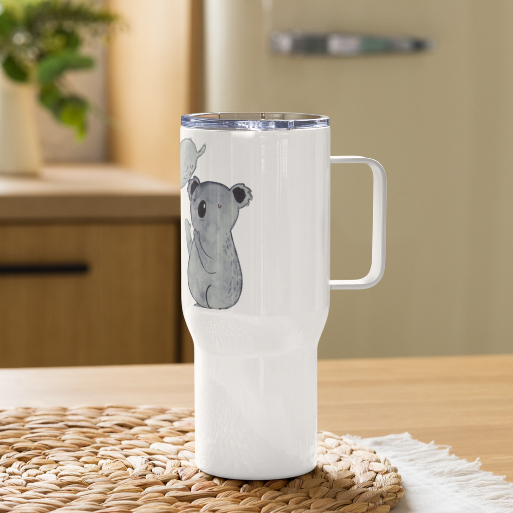 XXL Thermobecher Koalas Feiern Thermobecher, XL Thermobecher, Reisebecher, XL Reisetasse, Großer Thermobecher, Autobecher, Jumbo Becher, Geburtstag, Geburtstagsgeschenk, Geschenk, Koala, Familie, Kind, Eltern, Herz, Liebe