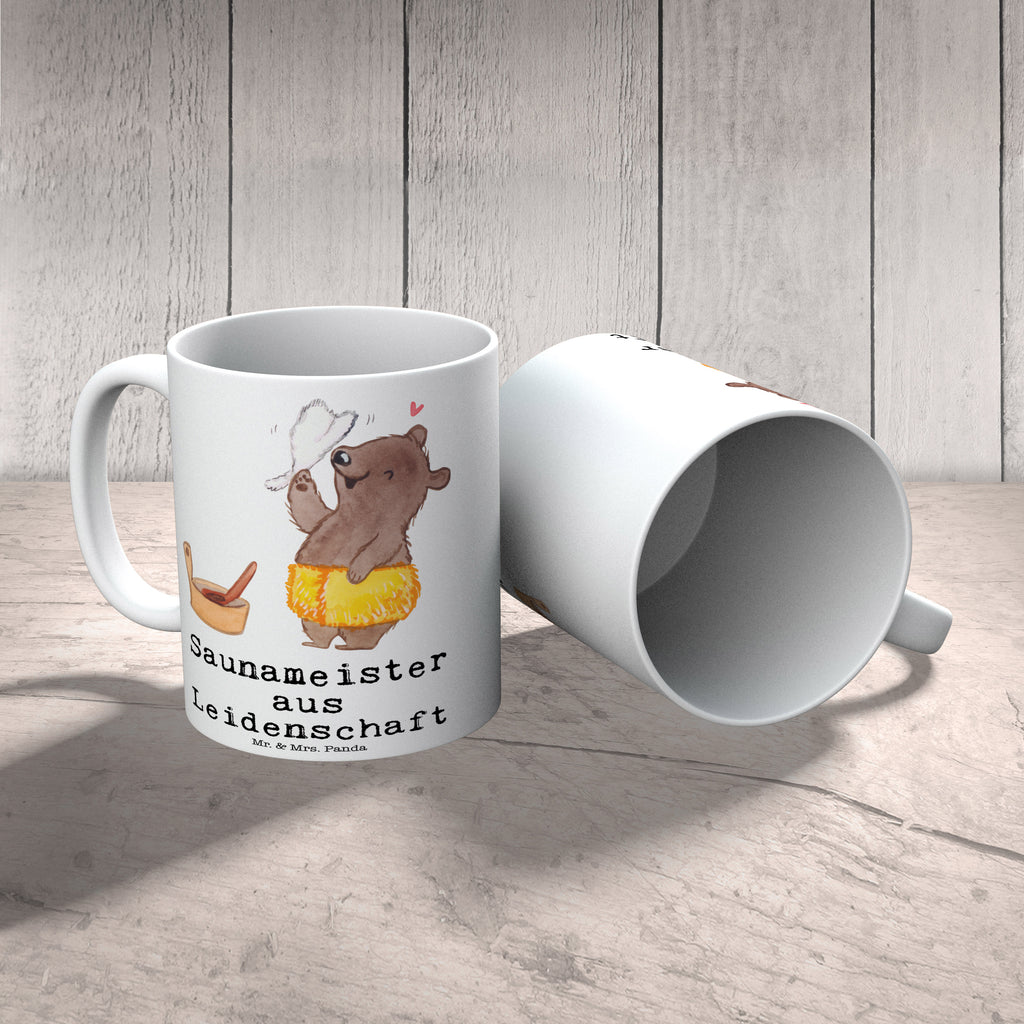 Tasse Saunameister aus Leidenschaft Tasse, Kaffeetasse, Teetasse, Becher, Kaffeebecher, Teebecher, Keramiktasse, Porzellantasse, Büro Tasse, Geschenk Tasse, Tasse Sprüche, Tasse Motive, Kaffeetassen, Tasse bedrucken, Designer Tasse, Cappuccino Tassen, Schöne Teetassen, Beruf, Ausbildung, Jubiläum, Abschied, Rente, Kollege, Kollegin, Geschenk, Schenken, Arbeitskollege, Mitarbeiter, Firma, Danke, Dankeschön