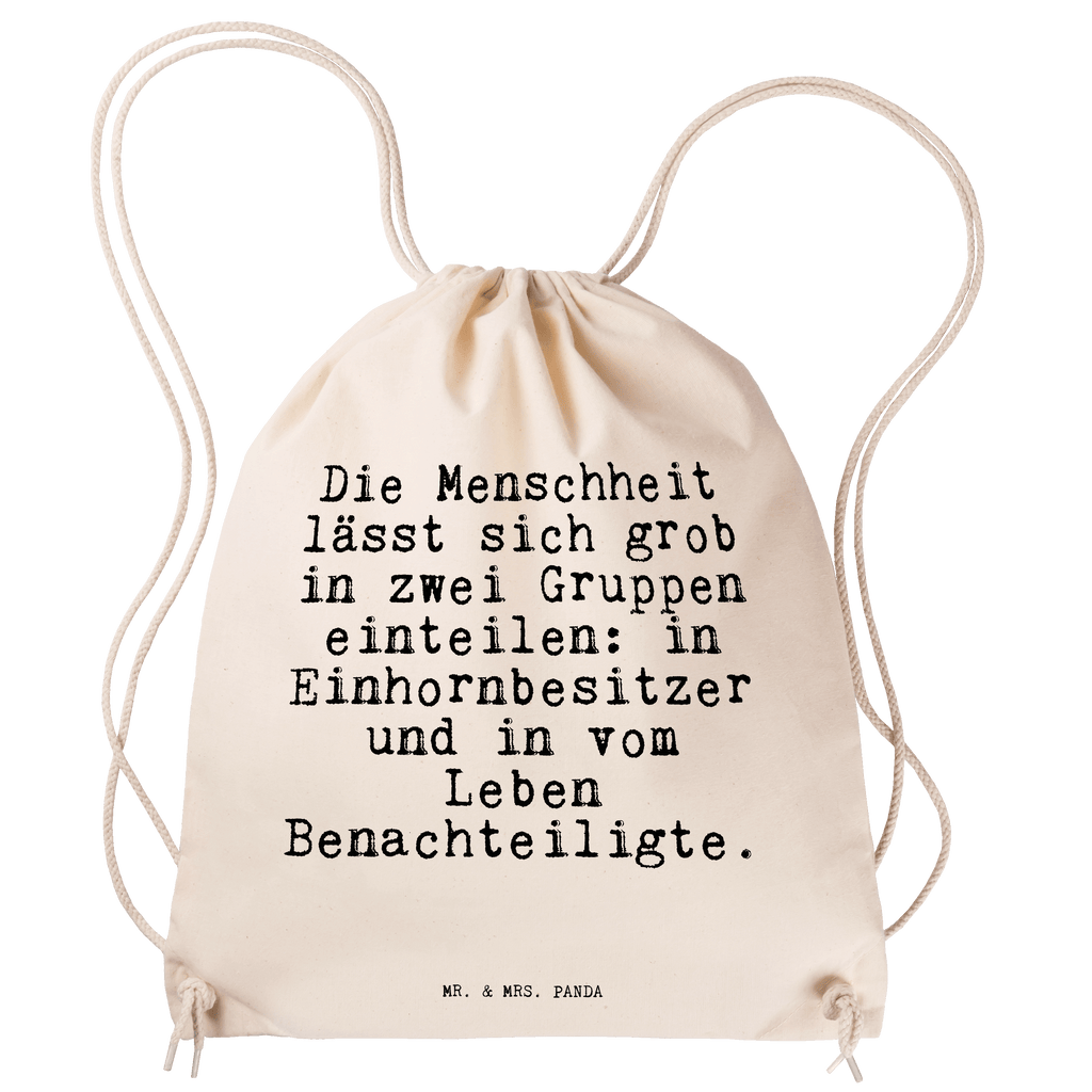 Sportbeutel Die Menschheit lässt sich... Sportbeutel, Turnbeutel, Beutel, Sporttasche, Tasche, Stoffbeutel, Sportbeutel Kinder, Gymsack, Beutel Rucksack, Kleine Sporttasche, Sportzubehör, Turnbeutel Baumwolle, Spruch, Sprüche, lustige Sprüche, Weisheiten, Zitate, Spruch Geschenke, Spruch Sprüche Weisheiten Zitate Lustig Weisheit Worte