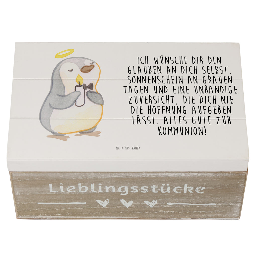 Holzkiste Pinguin Kommunion Holzkiste, Kiste, Schatzkiste, Truhe, Schatulle, XXL, Erinnerungsbox, Erinnerungskiste, Dekokiste, Aufbewahrungsbox, Geschenkbox, Geschenkdose, Konfirmation, Kommunion, Jugendweihe, Konfirmation Geschenk, Kommunion Geschenk, Kommunion Dankeschön, Glauben, Sonnenschein