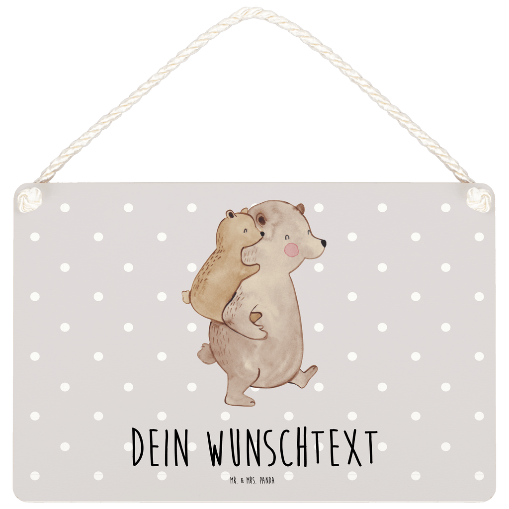 Personalisiertes Deko Schild Papa Bär Dekoschild, Deko Schild, Schild, Tür Schild, Türschild, Holzschild, Wandschild, Wanddeko, Familie, Vatertag, Muttertag, Bruder, Schwester, Mama, Papa, Oma, Opa, Geschenk, Vater, Papi, Vati, Onkel, Geburtstag