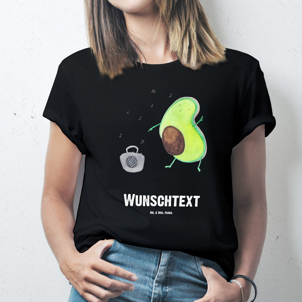 Personalisiertes T-Shirt Avocado tanzt T-Shirt Personalisiert, T-Shirt mit Namen, T-Shirt mit Aufruck, Männer, Frauen, Wunschtext, Bedrucken, Avocado, Veggie, Vegan, Gesund