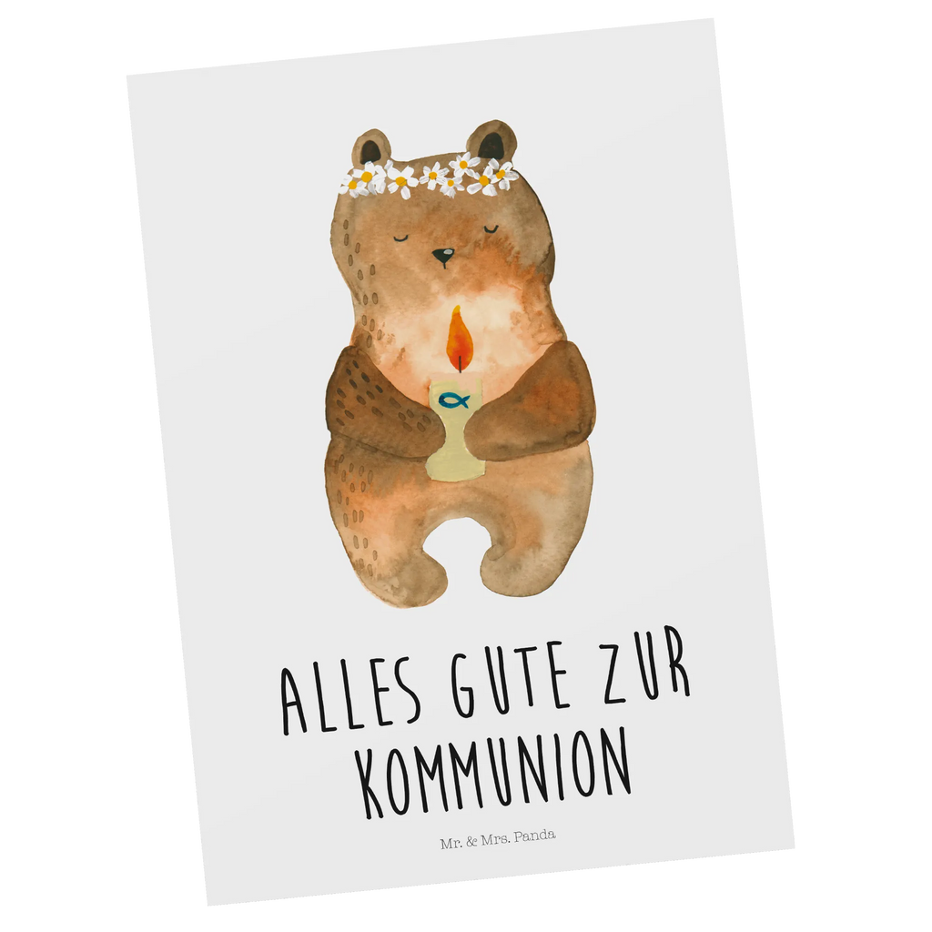 Postkarte Kommunion-Bär Postkarte, Karte, Geschenkkarte, Grußkarte, Einladung, Ansichtskarte, Geburtstagskarte, Einladungskarte, Dankeskarte, Ansichtskarten, Einladung Geburtstag, Einladungskarten Geburtstag, Bär, Teddy, Teddybär, Kommunion, Gottes Segen, Taufkerze, katholisch