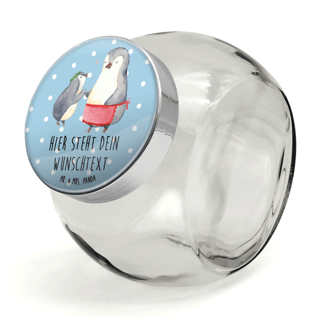 Personalisiertes Bonbonglas Pinguin mit Kind Vorratsdose, Vorratsbehälter, Süßigkeitenglas, Süßigkeitendose, Kaffeedose, Müslidose, Teedose, Keksbehälter, Keksedose, Glasdose, Glasbälter, Vorratsglas, Küchenbehälter, Aufbewahrungsdose, Aufbewahungsglas, Gewürzdose, Küchenorganizer, Snackdose, Familie, Vatertag, Muttertag, Bruder, Schwester, Mama, Papa, Oma, Opa, Geschenk, Mami, Mutti, Mutter, Geburststag