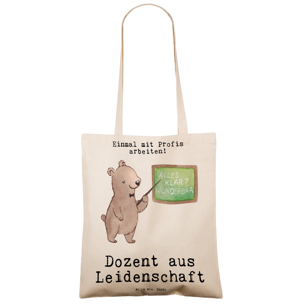 Tragetasche Dozent aus Leidenschaft Beuteltasche, Beutel, Einkaufstasche, Jutebeutel, Stoffbeutel, Tasche, Shopper, Umhängetasche, Strandtasche, Schultertasche, Stofftasche, Tragetasche, Badetasche, Jutetasche, Einkaufstüte, Laptoptasche, Beruf, Ausbildung, Jubiläum, Abschied, Rente, Kollege, Kollegin, Geschenk, Schenken, Arbeitskollege, Mitarbeiter, Firma, Danke, Dankeschön, Dozent, Professor, Universität, Vorlesung, Tutor, Akademiker, Uni, Unterricht