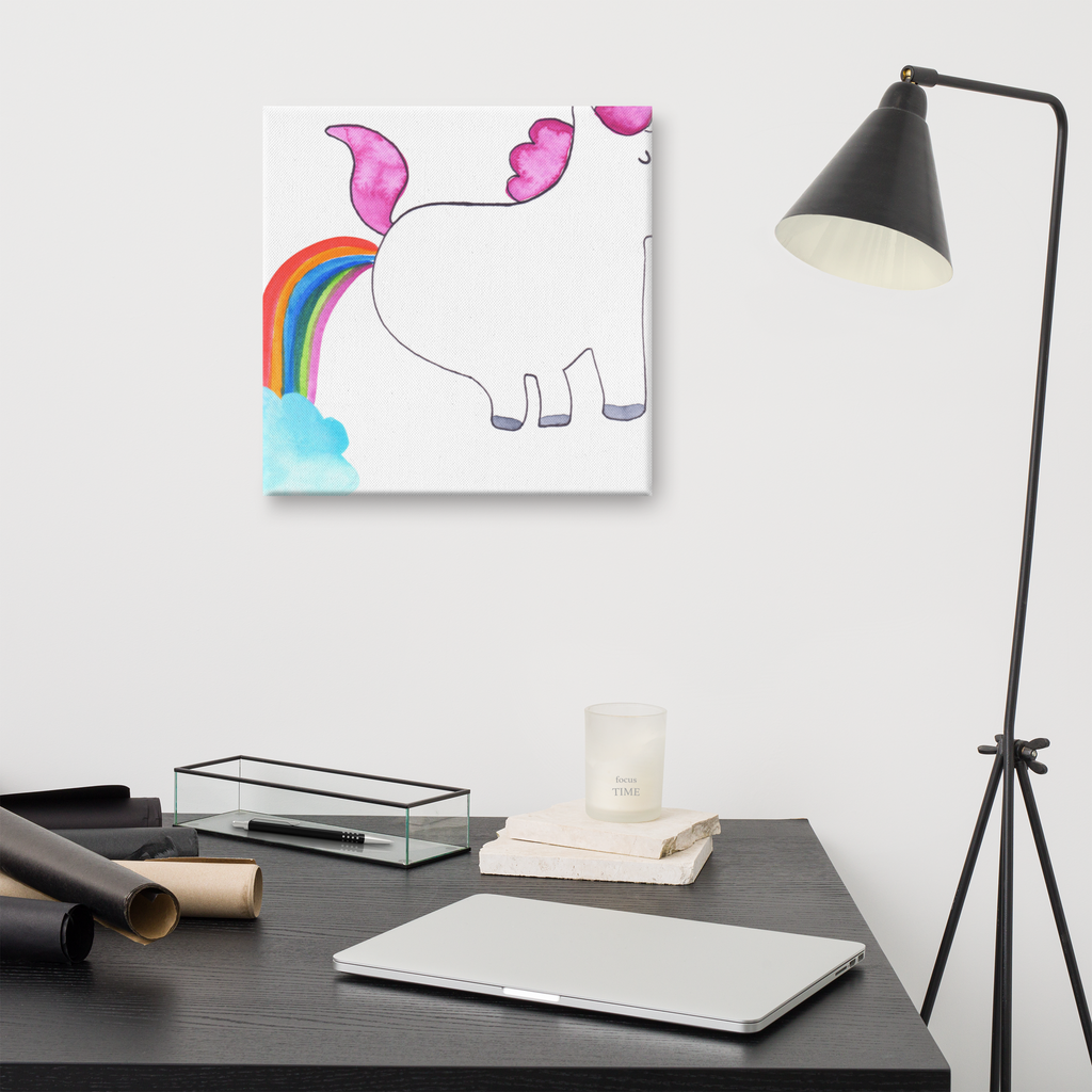 Leinwand Bild Einhorn Pupsend Leinwand, Bild, Kunstdruck, Wanddeko, Dekoration, Einhorn, Einhörner, Einhorn Deko, Pegasus, Unicorn, Pups, Regenbogen, Glitzer, Einhornpower, Erwachsenwerden, Spaß, lustig, Freundin