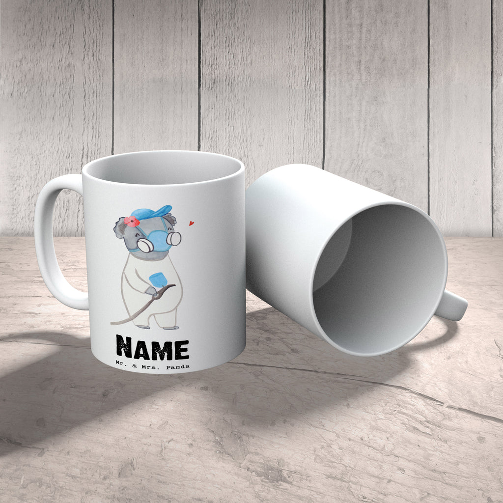 Personalisierte Tasse Lackiererin mit Herz Personalisierte Tasse, Namenstasse, Wunschname, Personalisiert, Tasse, Namen, Drucken, Tasse mit Namen, Beruf, Ausbildung, Jubiläum, Abschied, Rente, Kollege, Kollegin, Geschenk, Schenken, Arbeitskollege, Mitarbeiter, Firma, Danke, Dankeschön, Lackiererin, Lackierermeisterin, Werkstatt Lackiererin, Gesellenprüfung