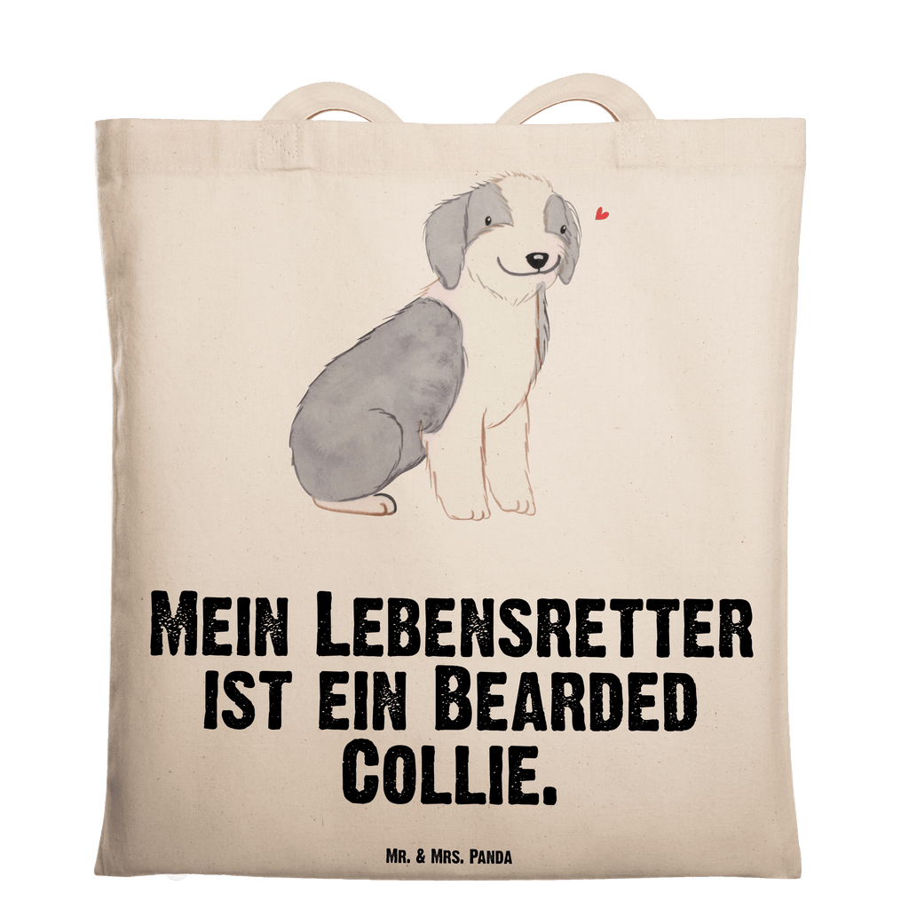 Tragetasche Bearded Collie Lebensretter Beuteltasche, Beutel, Einkaufstasche, Jutebeutel, Stoffbeutel, Tasche, Shopper, Umhängetasche, Strandtasche, Schultertasche, Stofftasche, Tragetasche, Badetasche, Jutetasche, Einkaufstüte, Laptoptasche, Hund, Hunderasse, Rassehund, Hundebesitzer, Geschenk, Tierfreund, Schenken, Welpe, Bearded Collie, britischer Hütehund