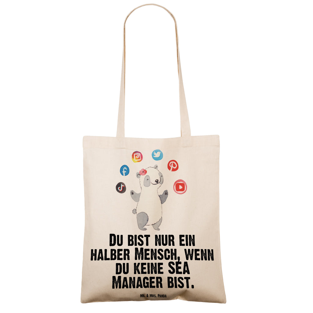 Tragetasche SEA Manager mit Herz Beuteltasche, Beutel, Einkaufstasche, Jutebeutel, Stoffbeutel, Tasche, Shopper, Umhängetasche, Strandtasche, Schultertasche, Stofftasche, Tragetasche, Badetasche, Jutetasche, Einkaufstüte, Laptoptasche, Beruf, Ausbildung, Jubiläum, Abschied, Rente, Kollege, Kollegin, Geschenk, Schenken, Arbeitskollege, Mitarbeiter, Firma, Danke, Dankeschön, SEA Manager, Suchmaschinenwerbung, Suchmaschinenmarketing