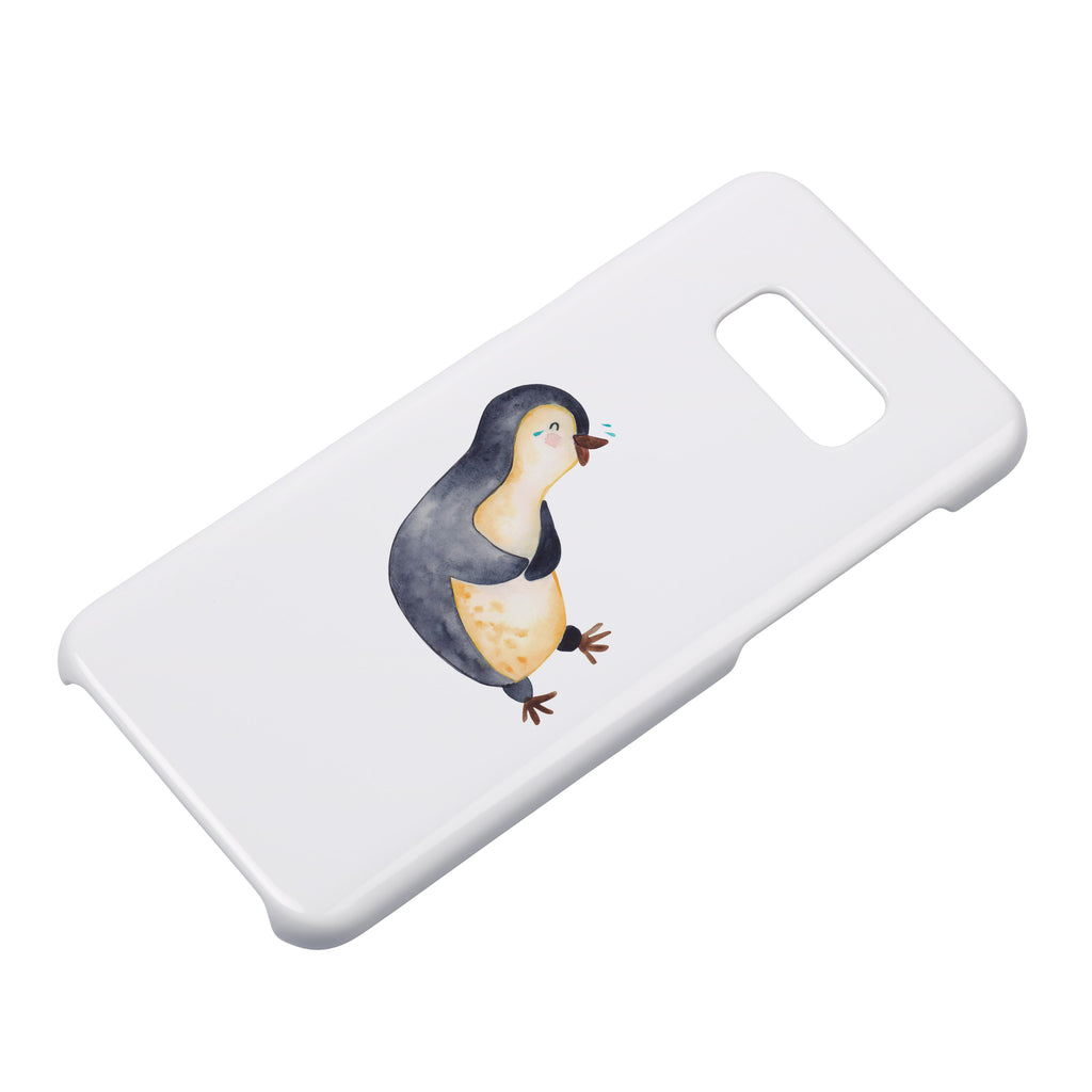 Handyhülle Pinguin Lachen Handyhülle, Handycover, Cover, Handy, Hülle, Iphone 10, Iphone X, Pinguin, Pinguine, lustiger Spruch, Optimismus, Fröhlich, Lachen, Humor, Fröhlichkeit