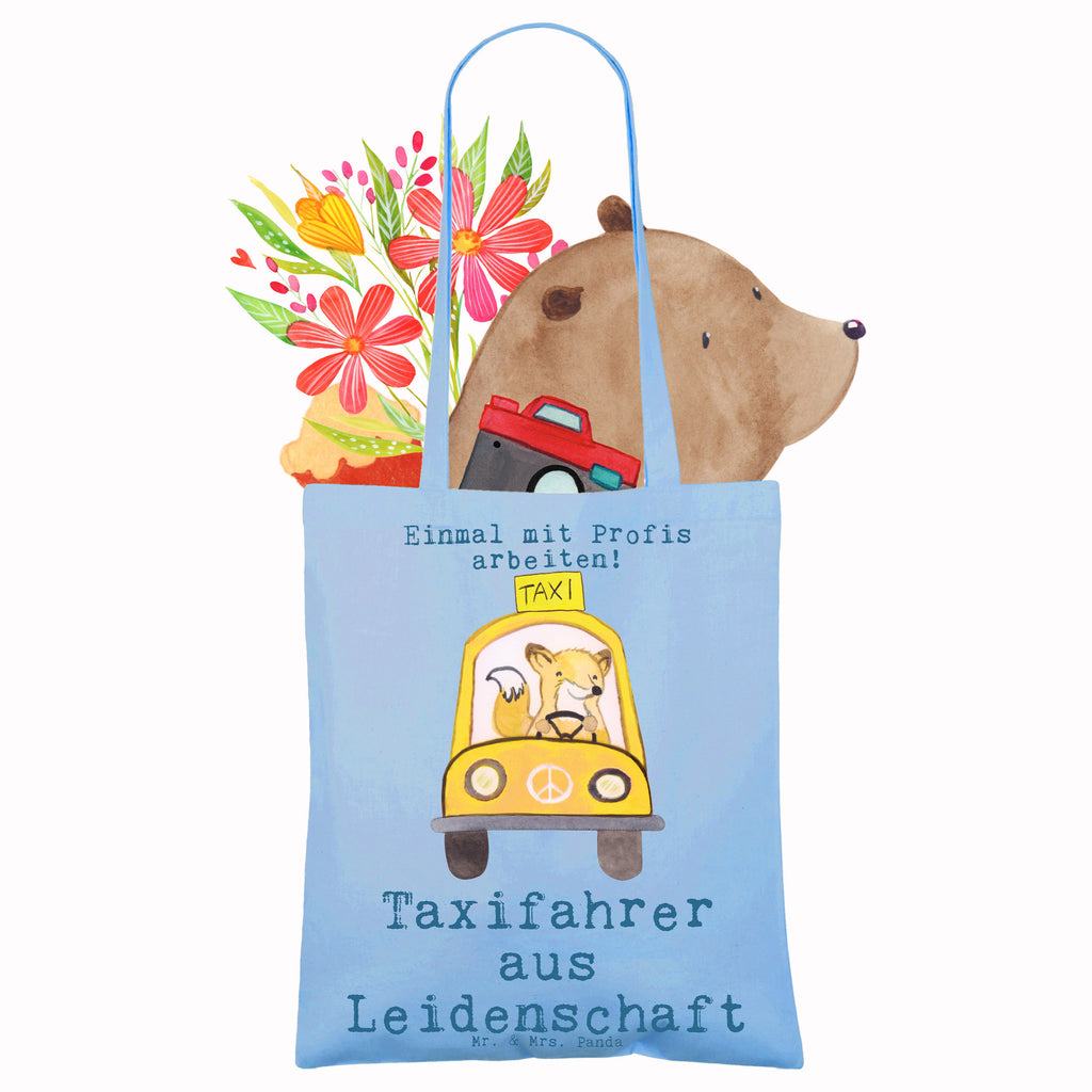 Tragetasche Taxifahrer aus Leidenschaft Beuteltasche, Beutel, Einkaufstasche, Jutebeutel, Stoffbeutel, Tasche, Shopper, Umhängetasche, Strandtasche, Schultertasche, Stofftasche, Tragetasche, Badetasche, Jutetasche, Einkaufstüte, Laptoptasche, Beruf, Ausbildung, Jubiläum, Abschied, Rente, Kollege, Kollegin, Geschenk, Schenken, Arbeitskollege, Mitarbeiter, Firma, Danke, Dankeschön