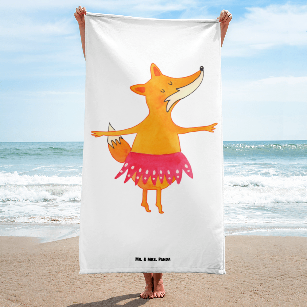 XL Badehandtuch Fuchs Ballerina Handtuch, Badetuch, Duschtuch, Strandtuch, Saunatuch, Fuchs, Fuchs Spruch, Füchse, Füchsin, Ballerina, Ballett, Tänzerin, Tanzen, Party, Einladung, Geburtstag