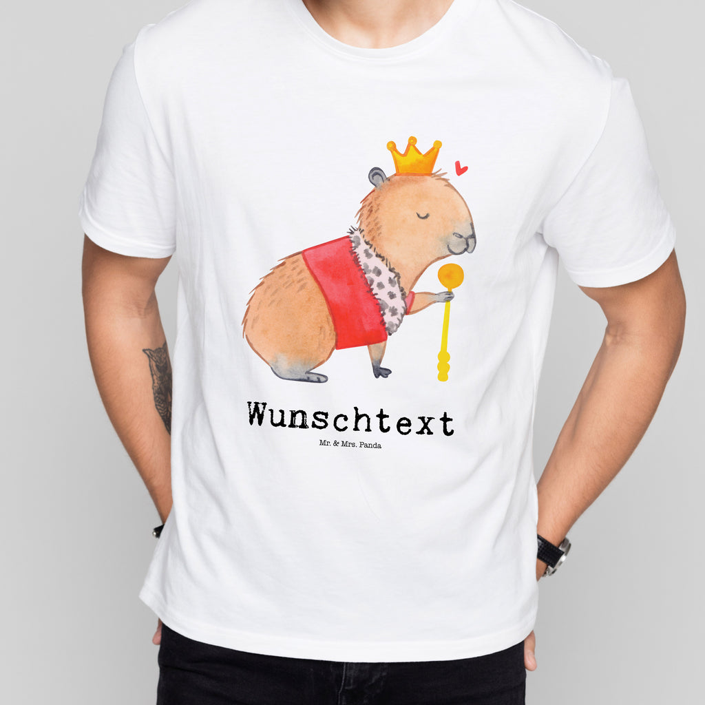 Personalisiertes T-Shirt Capybara König T-Shirt Personalisiert, T-Shirt mit Namen, T-Shirt mit Aufruck, Männer, Frauen, Tiermotive, Gute Laune, lustige Sprüche, Tiere, Capybara, König