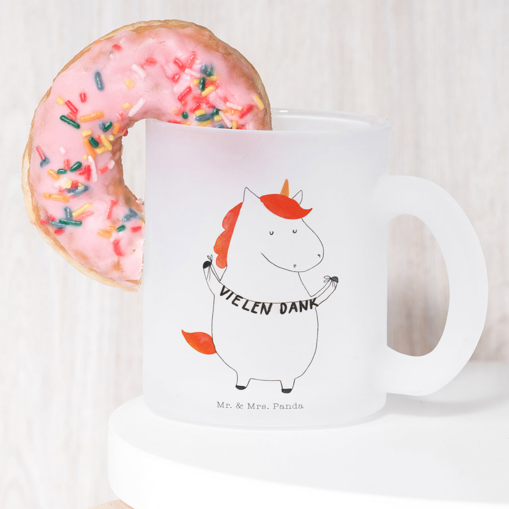 Teetasse Einhorn Vielen Dank Teetasse, Teeglas, Teebecher, Tasse mit Henkel, Tasse, Glas Teetasse, Teetasse aus Glas, Einhorn, Einhörner, Einhorn Deko, Pegasus, Unicorn, Danke, vielen Dank, Dankeschön, Danksagung