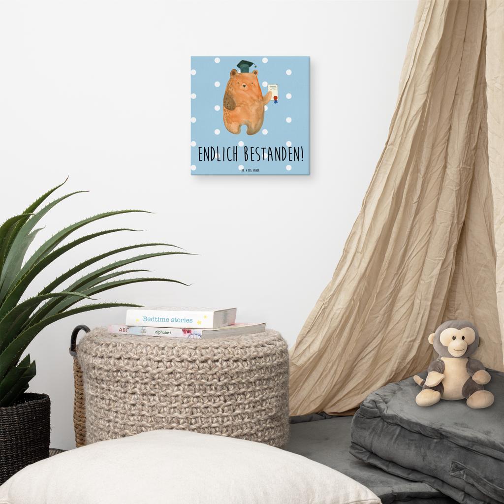 Leinwand Bild Bär Prüfung Leinwand, Bild, Kunstdruck, Wanddeko, Dekoration, Bär, Teddy, Teddybär, Abitur, Prüfungen, Prüfung bestanden, Abschluss, Zeugnis, Abschlusszeugnis