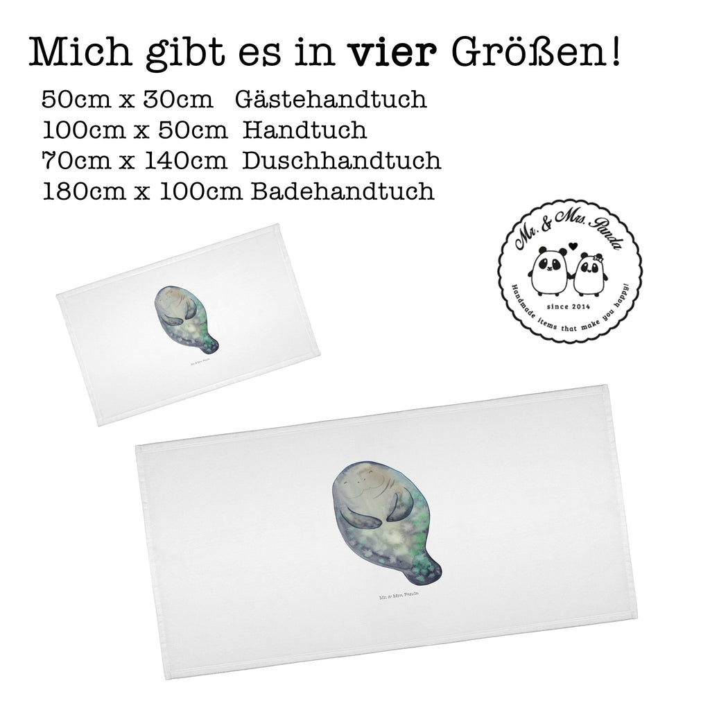 Handtuch Seekuh happy Handtuch, Badehandtuch, Badezimmer, Handtücher, groß, Kinder, Baby, Meerestiere, Meer, Urlaub, Seekuh, Seekühe, Selbstliebe, Respekt, Neuanfang, Neustart, Achtsamkeit, Zufrieden, Liebeskummer, Freundin