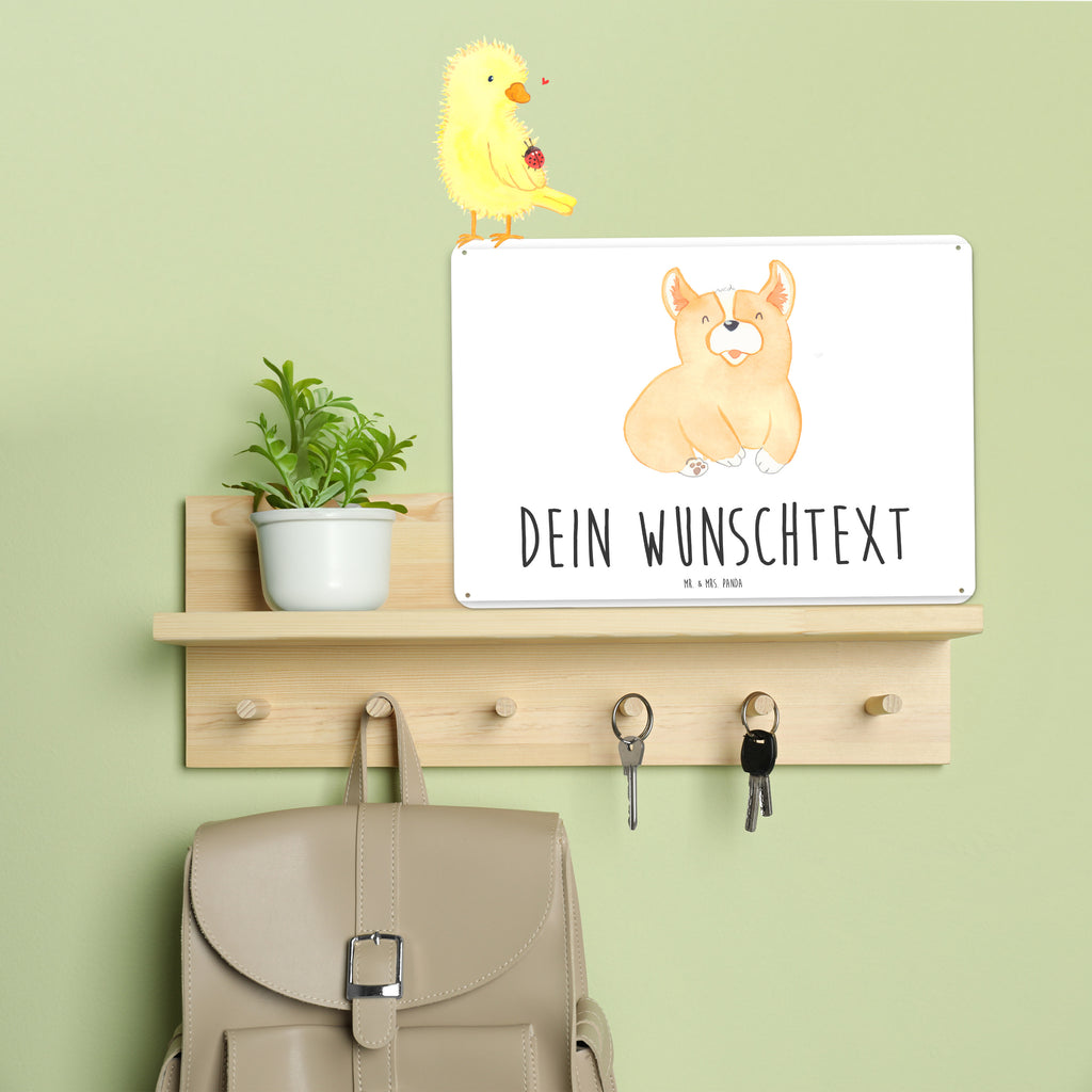 Personalisiertes Blechschild Corgie Blechschild, Metallschild, Geschenk Schild, Schild, Magnet-Metall-Schild, Deko Schild, Wandschild, Wand-Dekoration, Türschild, Hund, Hundemotiv, Haustier, Hunderasse, Tierliebhaber, Hundebesitzer, Sprüche, Corgie, Welsh Corgie Pembroke, britisch, Motivation, Spruch, Hundespruch, Lebensfreude