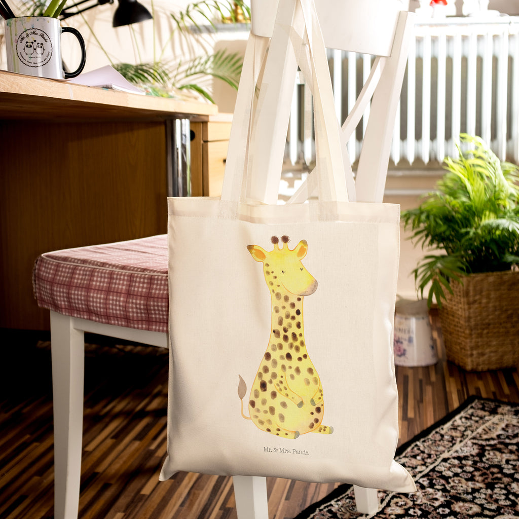 Tragetasche Giraffe Zufrieden Beuteltasche, Beutel, Einkaufstasche, Jutebeutel, Stoffbeutel, Tasche, Shopper, Umhängetasche, Strandtasche, Schultertasche, Stofftasche, Tragetasche, Badetasche, Jutetasche, Einkaufstüte, Laptoptasche, Afrika, Wildtiere, Giraffe, Zufrieden, Glück, Abenteuer