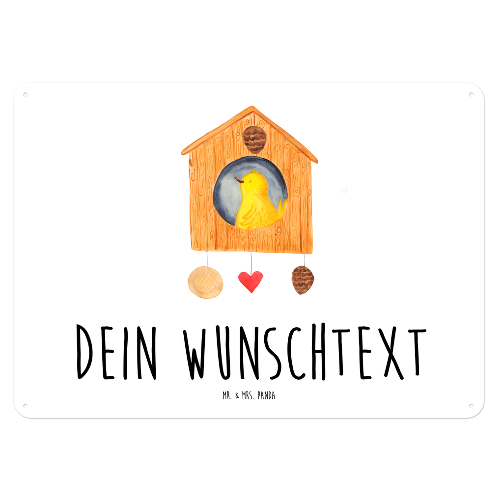 Personalisiertes Blechschild Vogelhaus Home Blechschild, Metallschild, Geschenk Schild, Schild, Magnet-Metall-Schild, Deko Schild, Wandschild, Wand-Dekoration, Türschild, Tiermotive, Gute Laune, lustige Sprüche, Tiere, Vogelhaus, Vogel, Home sweet Home, Einzug, Umzug, Geschenk, Einzugsgeschenk, Hausbau, Haus