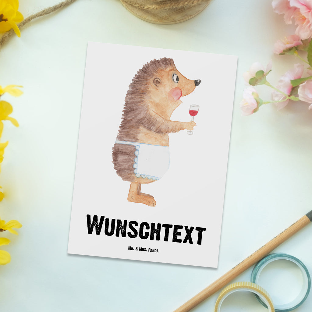 Personalisierte Postkarte Igel mit Wein Postkarte mit Namen, Postkarte bedrucken, Postkarte mit Wunschtext, Postkarte personalisierbar, Geschenkkarte mit Namen, Grußkarte mit Namen, Karte mit Namen, Einladung mit Namen, Ansichtskarte mit Namen, Geschenkkarte mit Wunschtext, Grußkarte mit Wunschtext, Karte mit Wunschtext, Einladung mit Wunschtext, Ansichtskarte mit Wunschtext, Tiermotive, Gute Laune, lustige Sprüche, Tiere, Wein Spruch, Igel, Geschenk Weintrinker, Geschenk Weinliebhaber, Wein Deko, Weinglas, Rotwein, Weißwein, Wein trinken