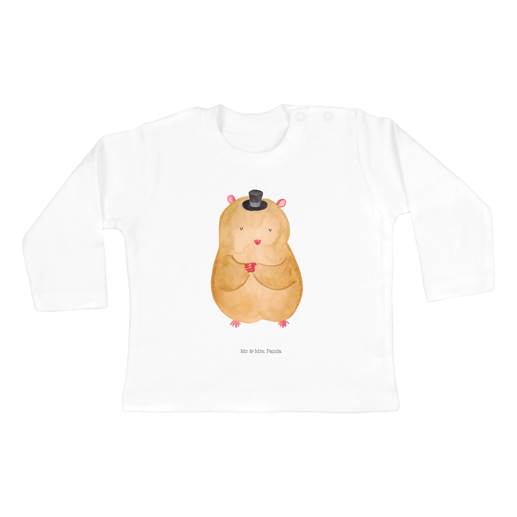 Baby Longsleeve Hamster mit Hut Mädchen, Jungen, Baby, Langarm, Bio, Kleidung, Tiermotive, Gute Laune, lustige Sprüche, Tiere, Hamster, Hut, Magier, Zylinder, Zwerghamster, Zauberer