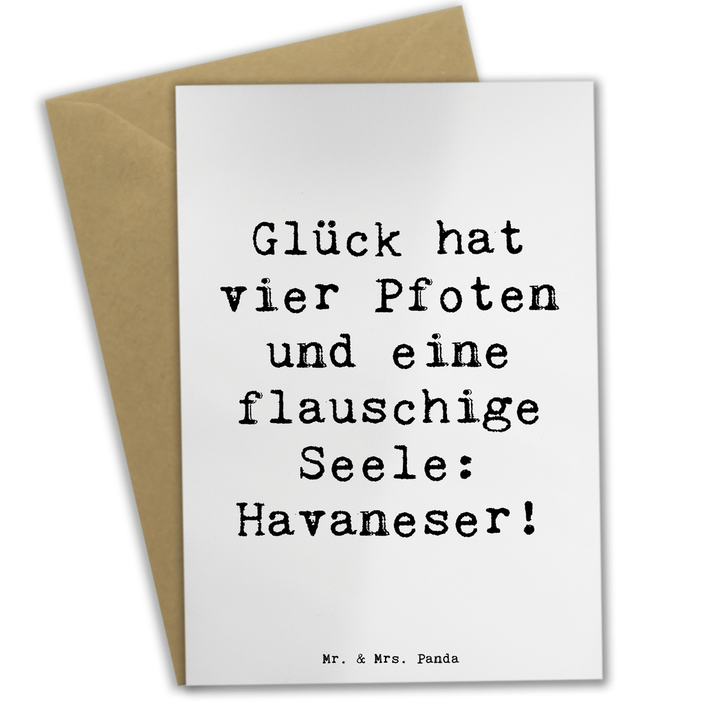 Grußkarte Spruch Havaneser Glück Grußkarte, Klappkarte, Einladungskarte, Glückwunschkarte, Hochzeitskarte, Geburtstagskarte, Karte, Ansichtskarten, Hund, Hunderasse, Rassehund, Hundebesitzer, Geschenk, Tierfreund, Schenken, Welpe