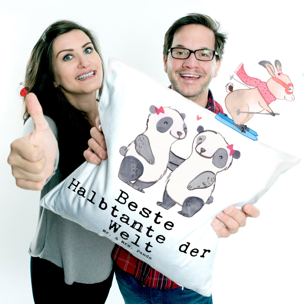 40x40 Kissen Panda Beste Halbtante der Welt Kissenhülle, Kopfkissen, Sofakissen, Dekokissen, Motivkissen, sofakissen, sitzkissen, Kissen, Kissenbezüge, Kissenbezug 40x40, Kissen 40x40, Kissenhülle 40x40, Zierkissen, Couchkissen, Dekokissen Sofa, Sofakissen 40x40, Dekokissen 40x40, Kopfkissen 40x40, Kissen 40x40 Waschbar, für, Dankeschön, Geschenk, Schenken, Geburtstag, Geburtstagsgeschenk, Geschenkidee, Danke, Bedanken, Mitbringsel, Freude machen, Geschenktipp, Halbtante, Tante, beste Tante, Stieftante, Stief, Stiefgeschwister, Familie, Kleinigkeit