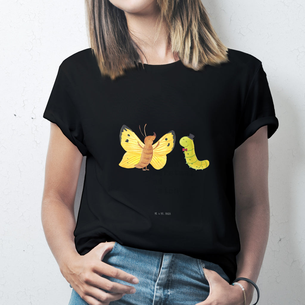 T-Shirt Standard Raupe & Schmetterling T-Shirt, Shirt, Tshirt, Lustiges T-Shirt, T-Shirt mit Spruch, Party, Junggesellenabschied, Jubiläum, Geburstag, Herrn, Damen, Männer, Frauen, Schlafshirt, Nachthemd, Sprüche, Tiermotive, Gute Laune, lustige Sprüche, Tiere, Raupe, Schmetterling, Zitronenfalter, Entwicklung, Erwachsen werden, Kokon, Hut, Hütchen, Schönheit, Aufwachsen