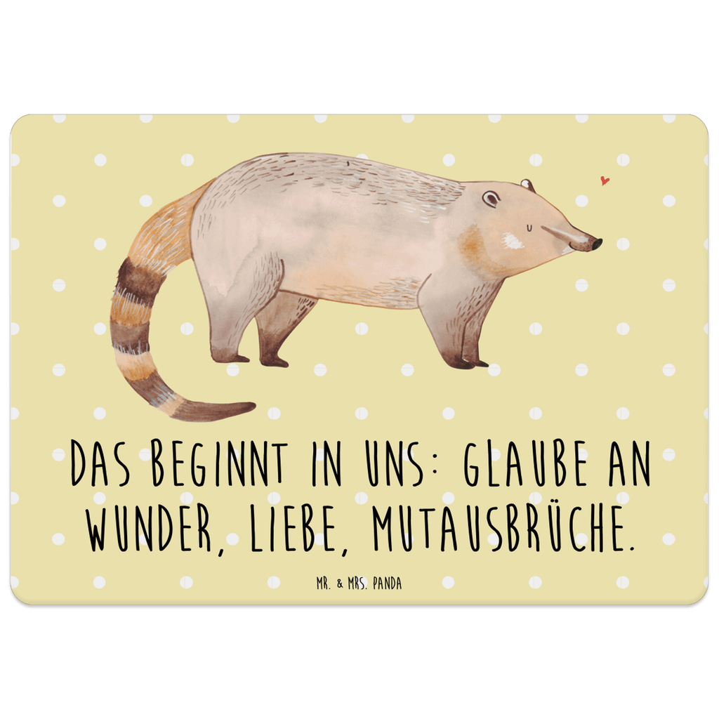 Tischset Nasenbär Tischset, Tischuntersetzer, Platzset, Tischsets abwaschbar, Tischunterlage, Tiermotive, Gute Laune, lustige Sprüche, Tiere, Nasenbär, Nasenbären, Rüsselbär, Bär