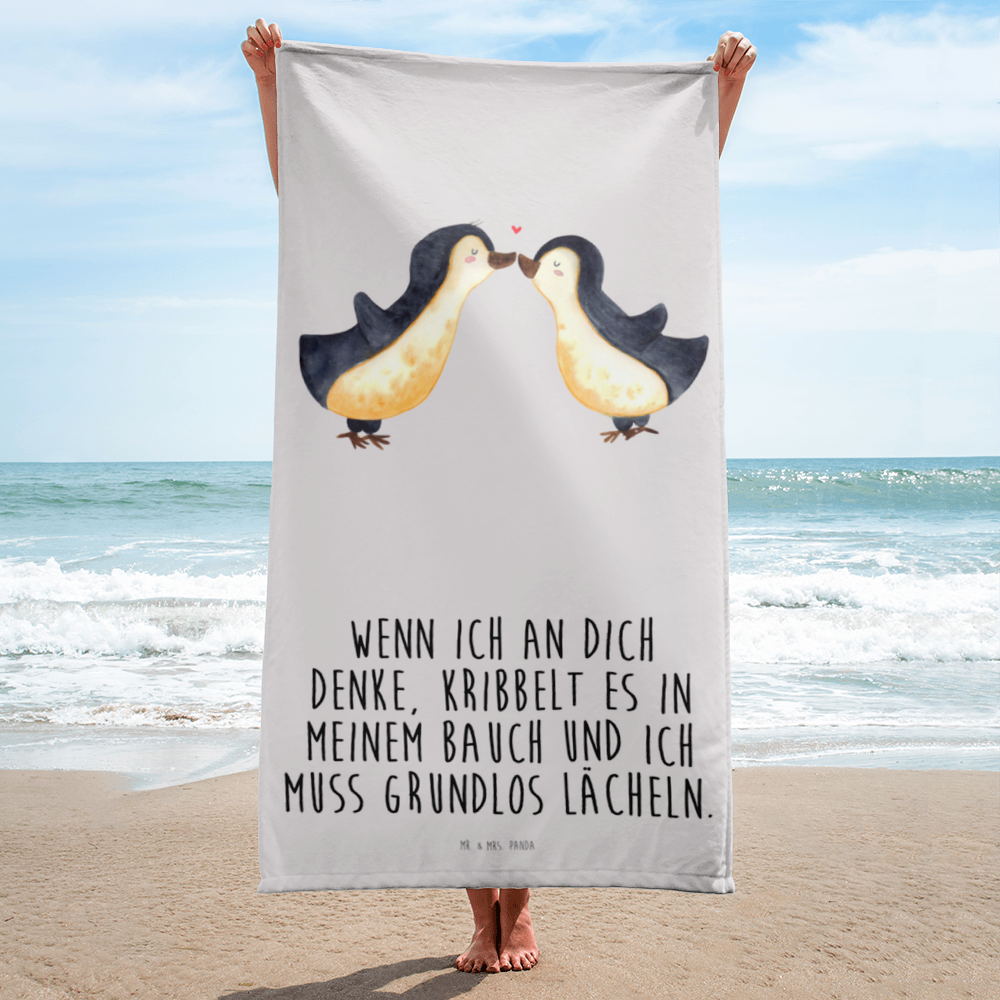 XL Badehandtuch Pinguine Kuss Handtuch, Badetuch, Duschtuch, Strandtuch, Saunatuch, Liebe, Partner, Freund, Freundin, Ehemann, Ehefrau, Heiraten, Verlobung, Heiratsantrag, Liebesgeschenk, Jahrestag, Hocheitstag, Valentinstag, Geschenk für Frauen, Hochzeitstag, Mitbringsel, Geschenk für Freundin, Geschenk für Partner, Liebesbeweis, für Männer, für Ehemann