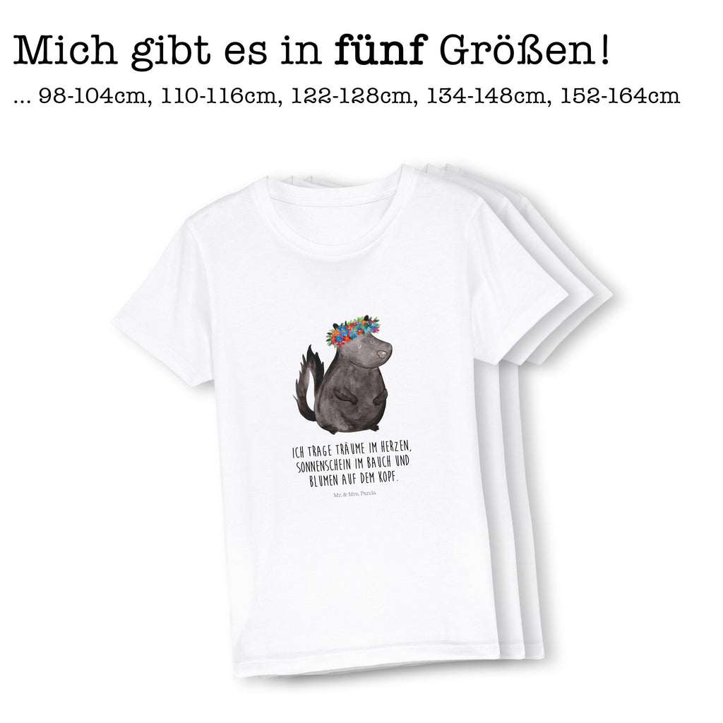 Organic Kinder T-Shirt Stinktier Mädchen Kinder T-Shirt, Kinder T-Shirt Mädchen, Kinder T-Shirt Jungen, Stinktier, Skunk, Wildtier, Raubtier, Stinker, Stinki, Yoga, Namaste, Lebe, Liebe, Lache