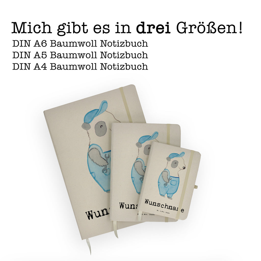 DIN A4 Personalisiertes Notizbuch Kfz-Mechatroniker mit Herz Personalisiertes Notizbuch, Notizbuch mit Namen, Notizbuch bedrucken, Personalisierung, Namensbuch, Namen, Beruf, Ausbildung, Jubiläum, Abschied, Rente, Kollege, Kollegin, Geschenk, Schenken, Arbeitskollege, Mitarbeiter, Firma, Danke, Dankeschön, Kfz-Mechatroniker, Kraftfahrzeugmechaniker, Meister, Gesellenprüfung