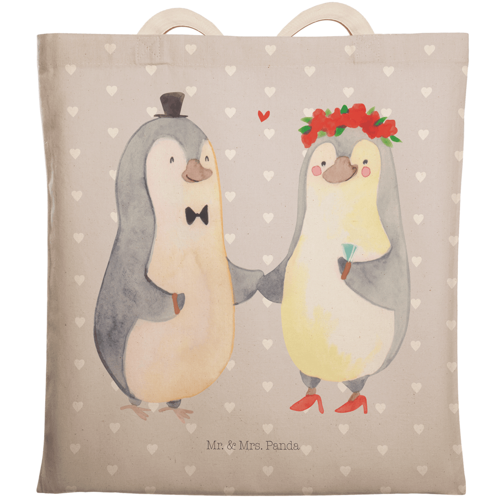 Einkaufstasche Pinguin Heirat Tragetasche, Tasche, Beutel, Stofftasche, Baumwolltasche, Umhängetasche, Shopper, Einkaufstasche, Beuteltasche, Liebe, Partner, Freund, Freundin, Ehemann, Ehefrau, Heiraten, Verlobung, Heiratsantrag, Liebesgeschenk, Jahrestag, Hocheitstag