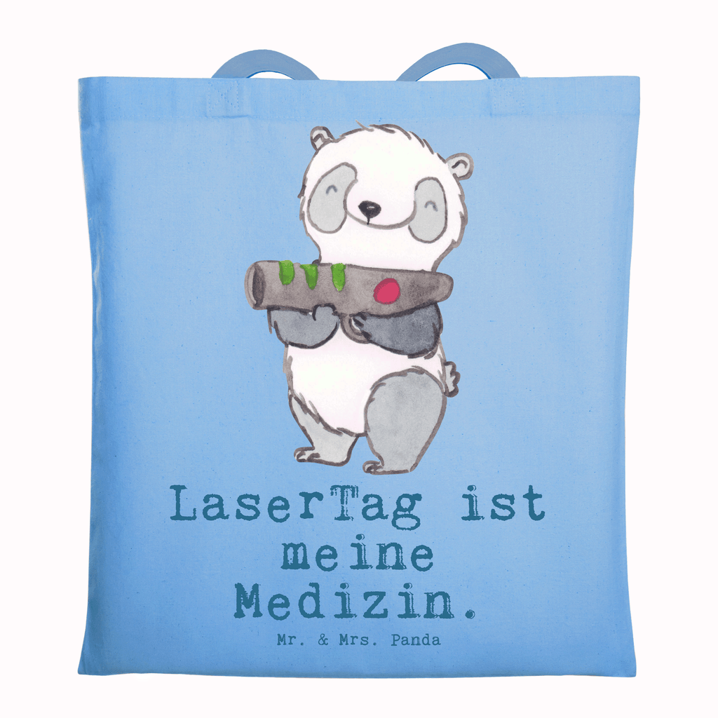 Tragetasche Panda LaserTag Medizin Beuteltasche, Beutel, Einkaufstasche, Jutebeutel, Stoffbeutel, Tasche, Shopper, Umhängetasche, Strandtasche, Schultertasche, Stofftasche, Tragetasche, Badetasche, Jutetasche, Einkaufstüte, Laptoptasche, Geschenk, Sport, Sportart, Hobby, Schenken, Danke, Dankeschön, Auszeichnung, Gewinn, Sportler, Lasertag, Lasergame Zentrum