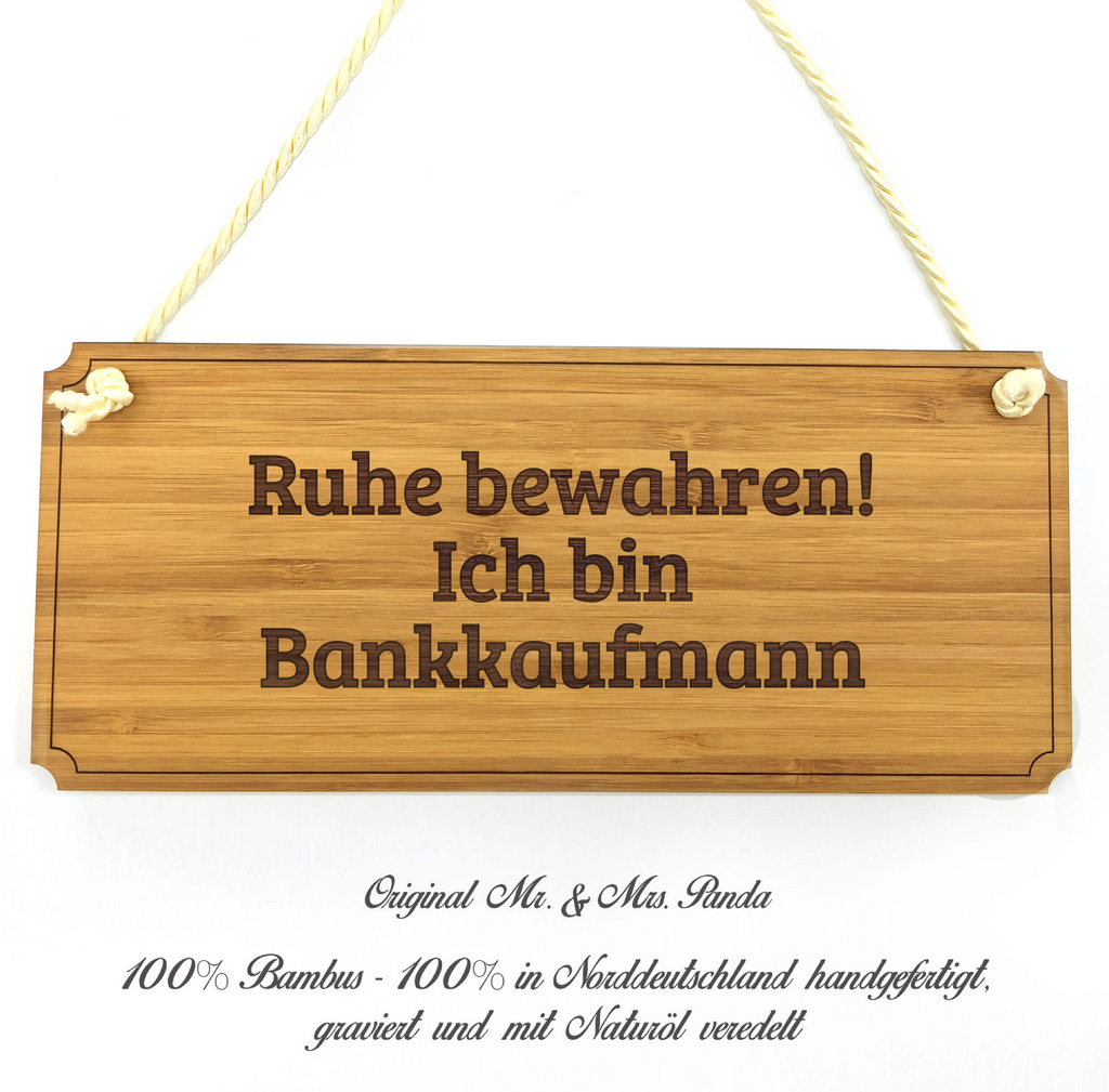 Türschild Classic Schild Bankkaufmann Dekoschild, Schild, Wanddeko, Werbeschild, Holzschild, Reklameschild, Türschild, Küchenschild, Wandschild, Holztafel, Motivschild, Spruchschild, Landhaus, Shabby, graviert